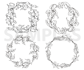 Circle Floral Frames